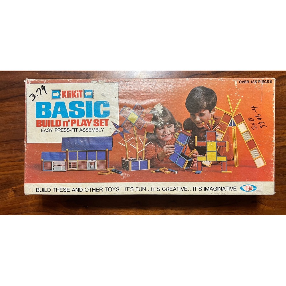 Ideal KliKit Basic Build n Play Set Building Toy Vintage 1960s